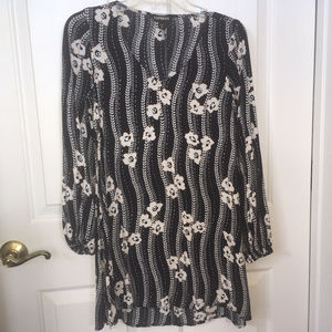 Express Long Sleeve Shift Mini Dress